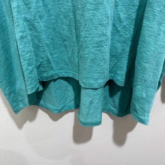 Eileen Fisher Teal 100% Linen Drop Shoulder Tunic Top | Size M - Picture 5 of 10